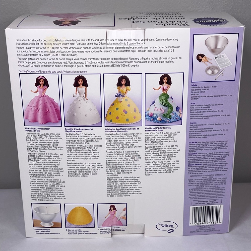 Wilton Mold Pan Set - Barbie Doll Cake Mold - Bake a fun 3D dress shaped cake - Picture 2 of 5